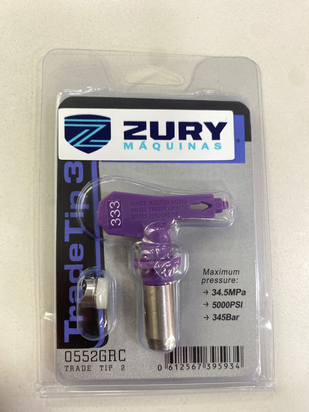 Zury Maquinas Bico 333 Cor Roxo Aplicacao Massa Corrida para Equipamento de Pintura Airless