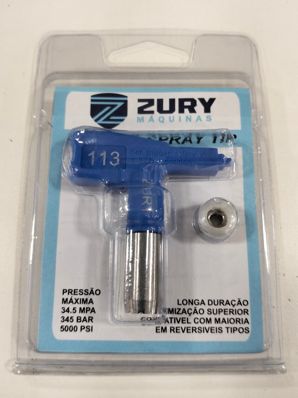 Zury Maquinas Bico 113 Cor Azul Convencional para Equipamento de Pintura Airless