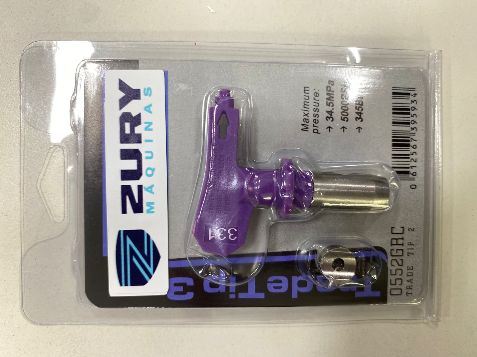 Zury Maquinas Bico 331 Cor Roxo Aplicacao Massa Corrida para Equipamento de Pintura Airless