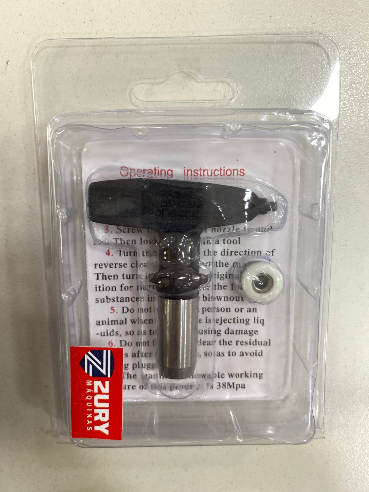 Zury Maquinas Bico 517 Cor Preto Aplicacao Massa Corrida para Equipamento de Pintura Airless