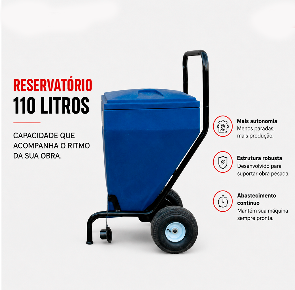 Reservatório 110l para a massa corrida Zury