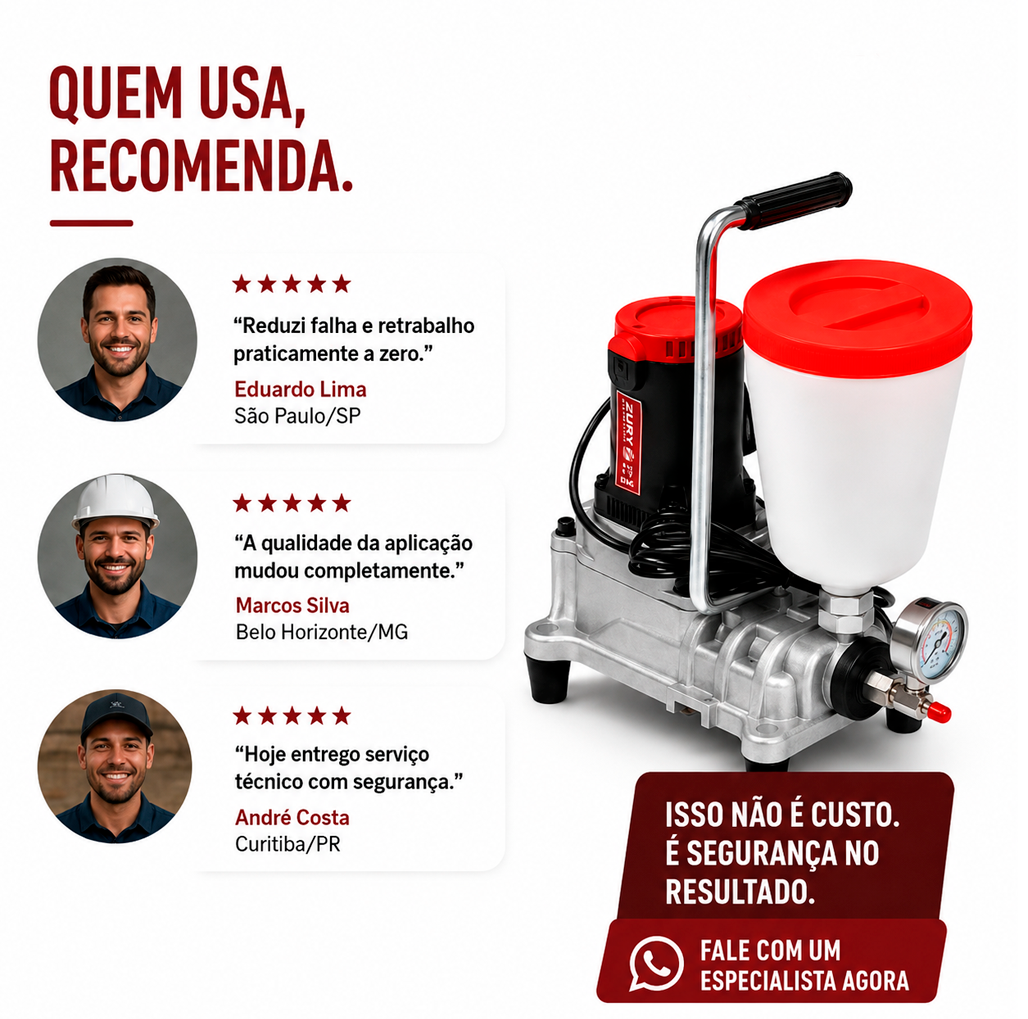 Maquina monocomponente de injeção de resina