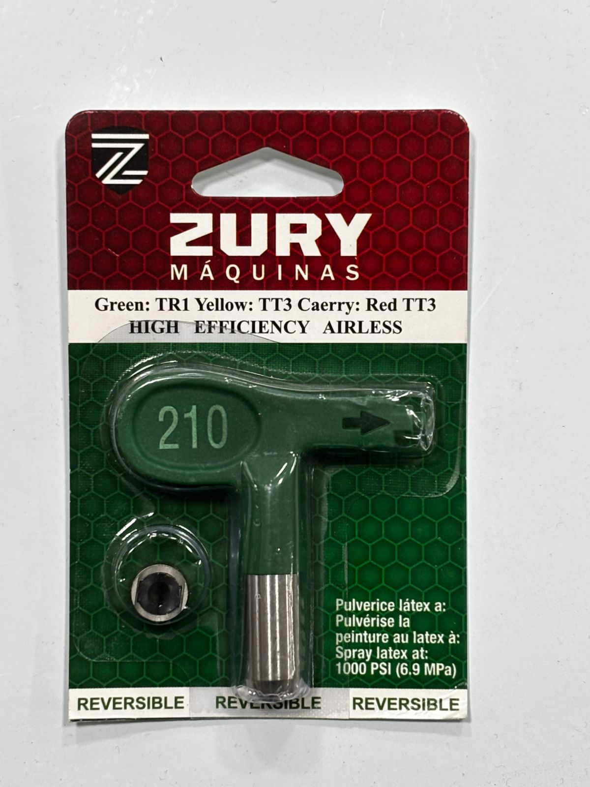 Zury Maquinas Bico 210 Cor Verde Baixa Pressao para Equipamento de Pintura Airless