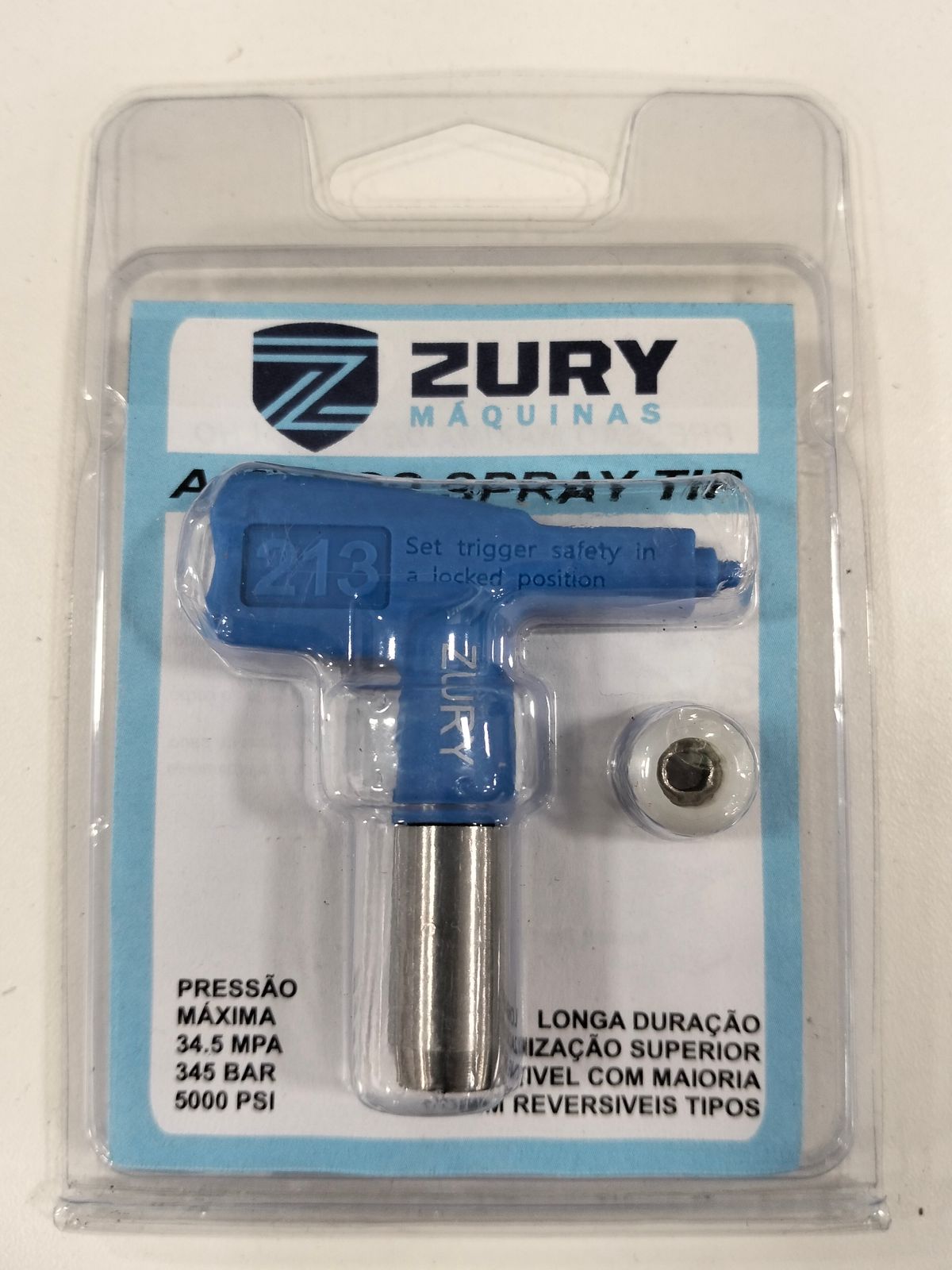 Zury Maquinas Bico 213 Cor Azul Convencional para Equipamento de Pintura Airless