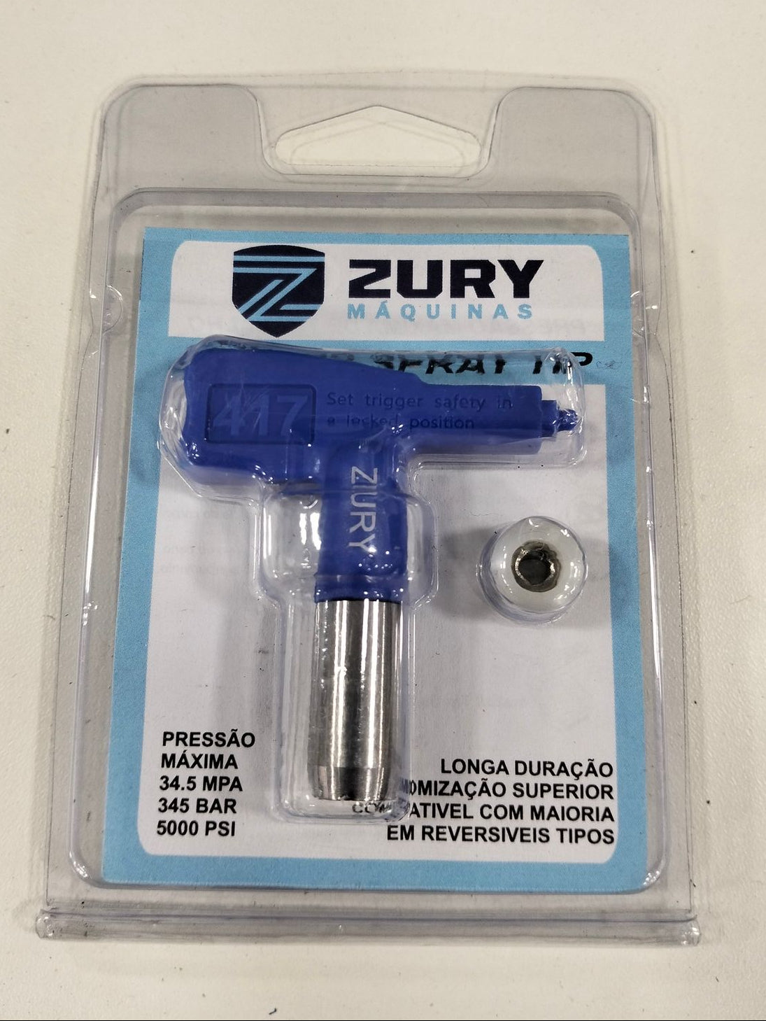 Zury Maquinas Bico 417 Cor Azul Convencional para Equipamento de Pintura Airless