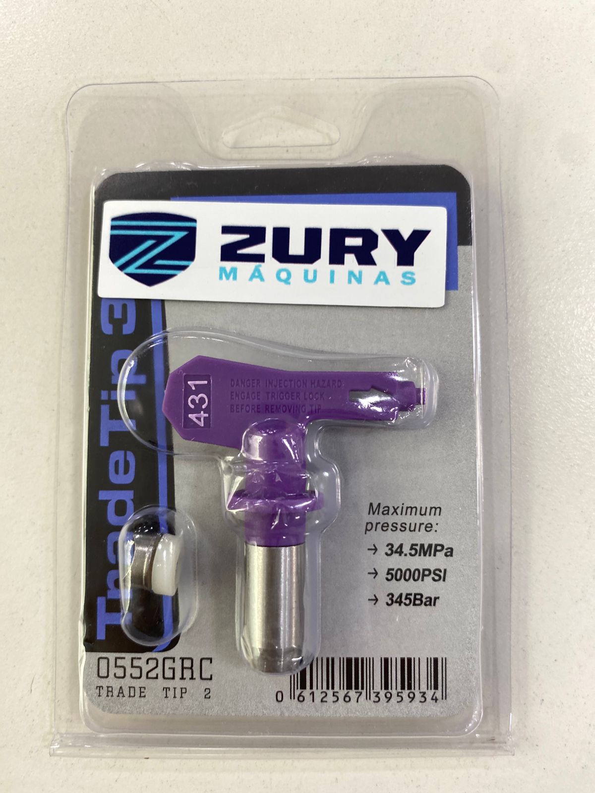 Zury Maquinas Bico 431 Cor Roxo Aplicacao Massa Corrida para Equipamento de Pintura Airless
