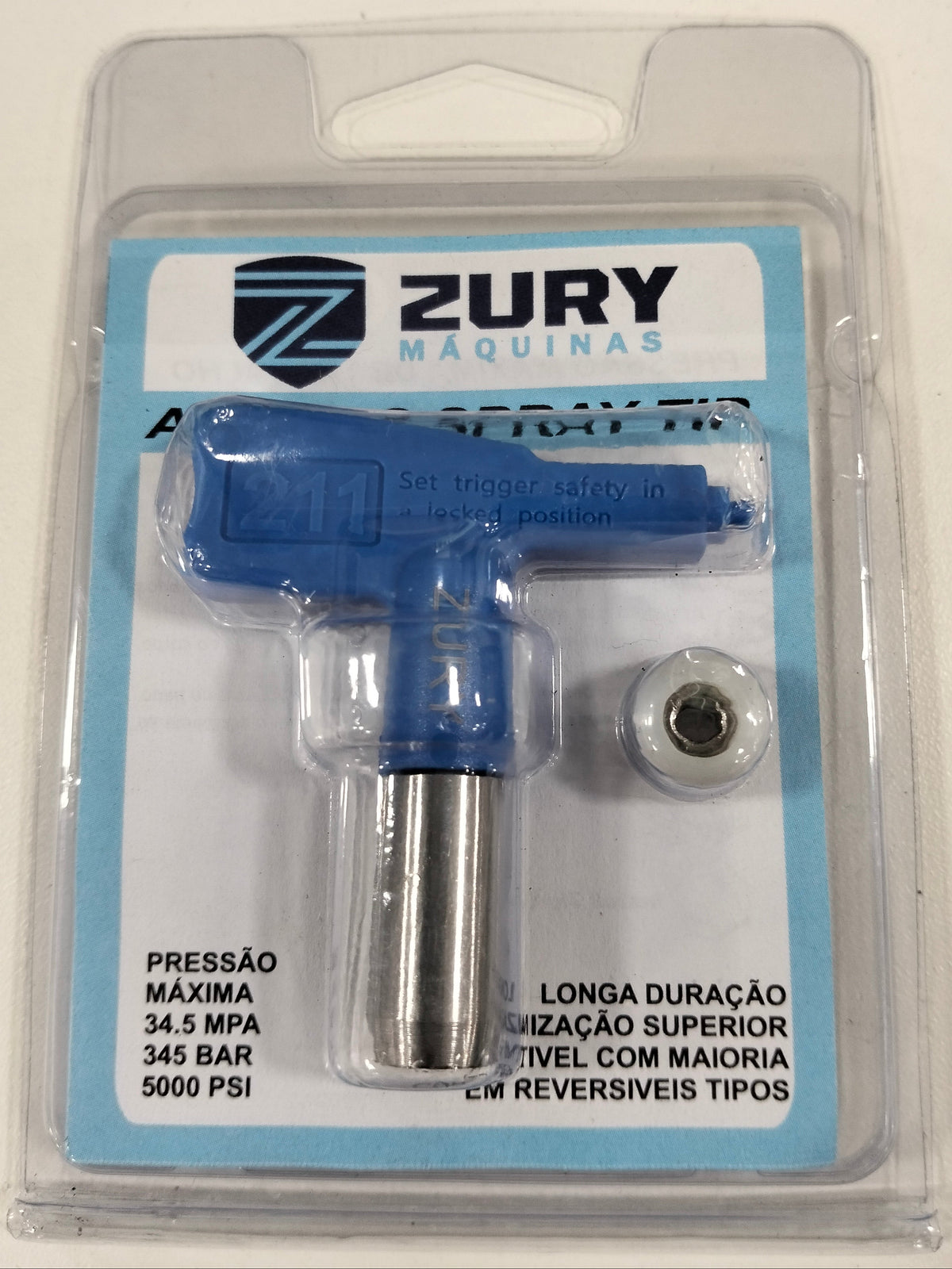 Zury Maquinas Bico 211 Cor Azul Convencional para Equipamento de Pintura Airless