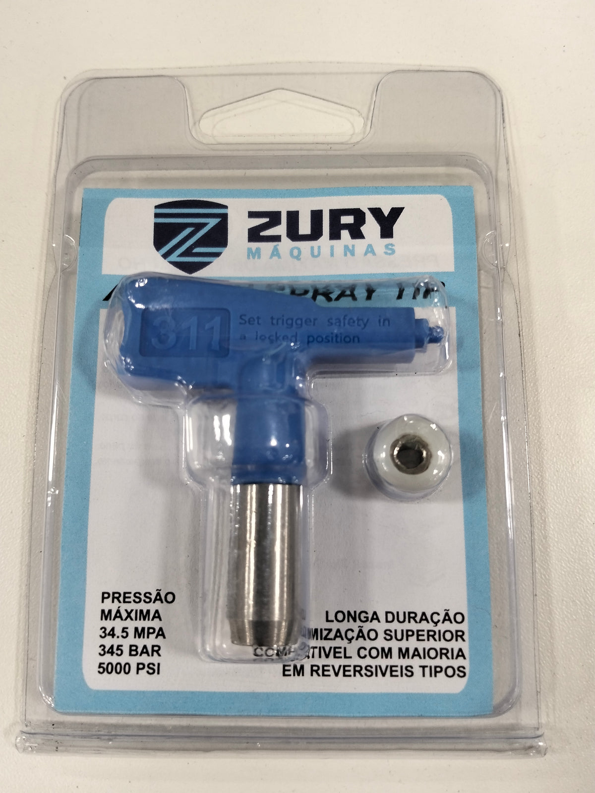 Zury Maquinas Bico 311 Cor Azul Convencional para Equipamento de Pintura Airless