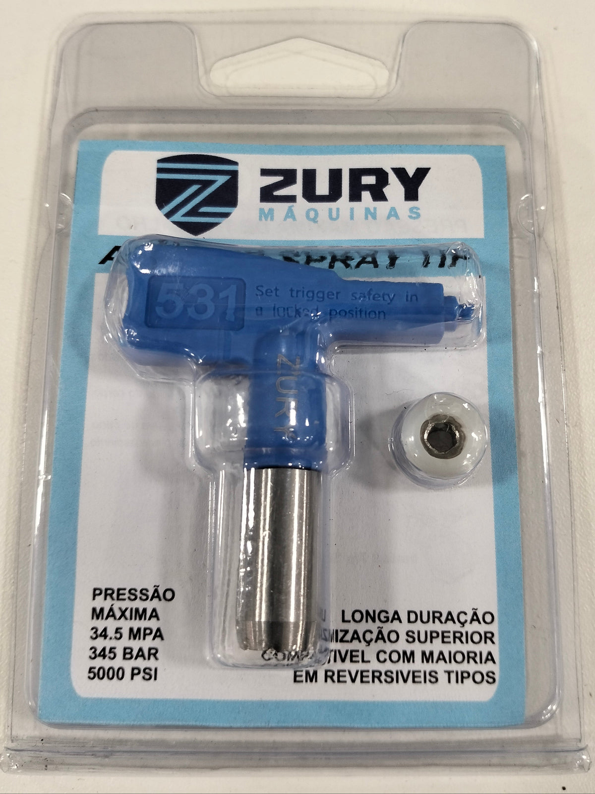 Zury Maquinas Bico 531 Cor Azul Convencional para Equipamento de Pintura Airless