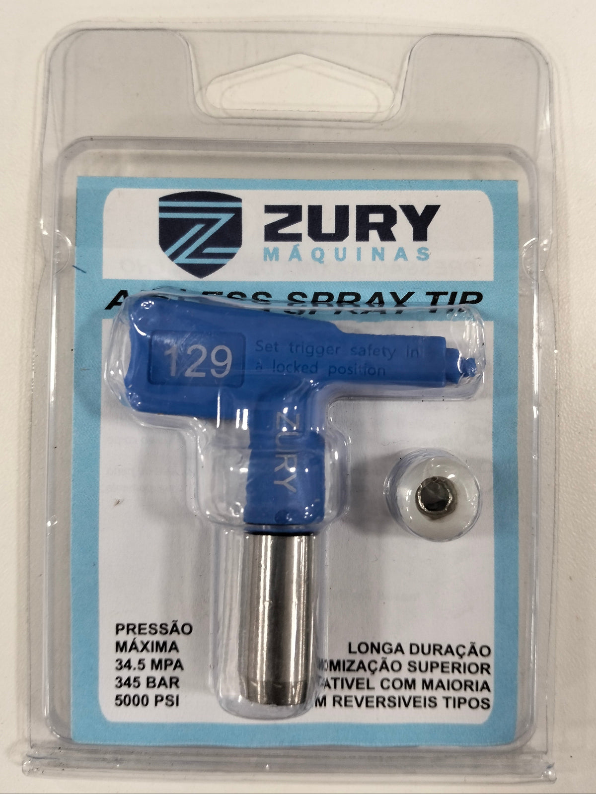 Zury Maquinas Bico 129 Cor Azul Convencional para Equipamento de Pintura Airless