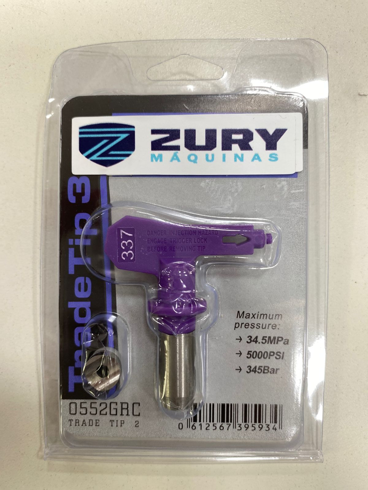 Zury Maquinas Bico 337 Cor Roxo Aplicacao Massa Corrida para Equipamento de Pintura Airless