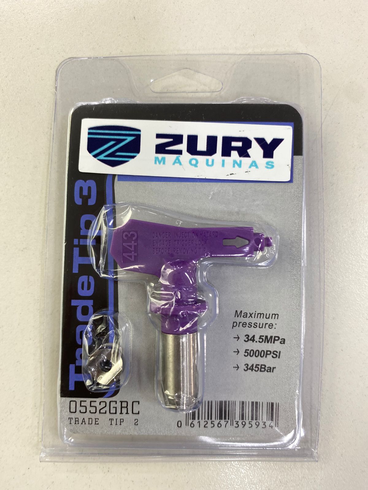 Zury Maquinas Bico 443 Cor Roxo Aplicacao Massa Corrida para Equipamento de Pintura Airless