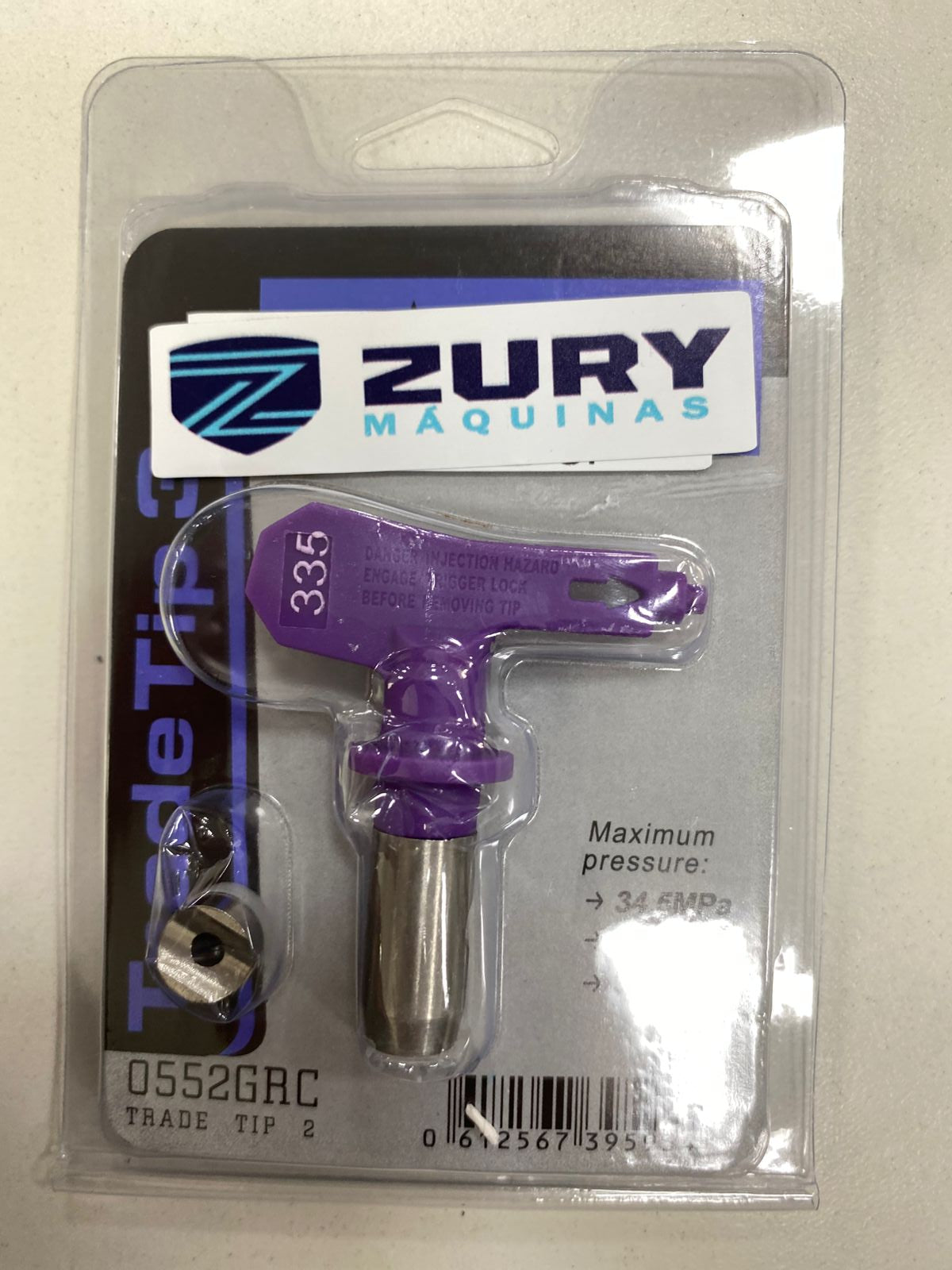 Zury Maquinas Bico 335 Cor Roxo Aplicacao Massa Corrida para Equipamento de Pintura Airless