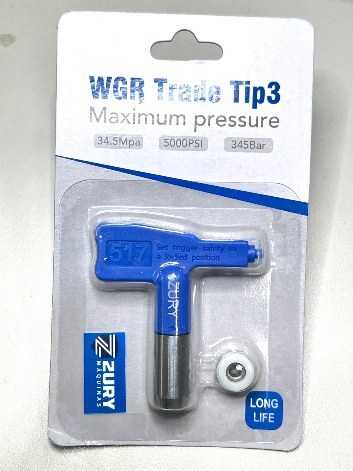 Zury Maquinas Bico 517 Cor Azul Convencional para Equipamento de Pintura Airless