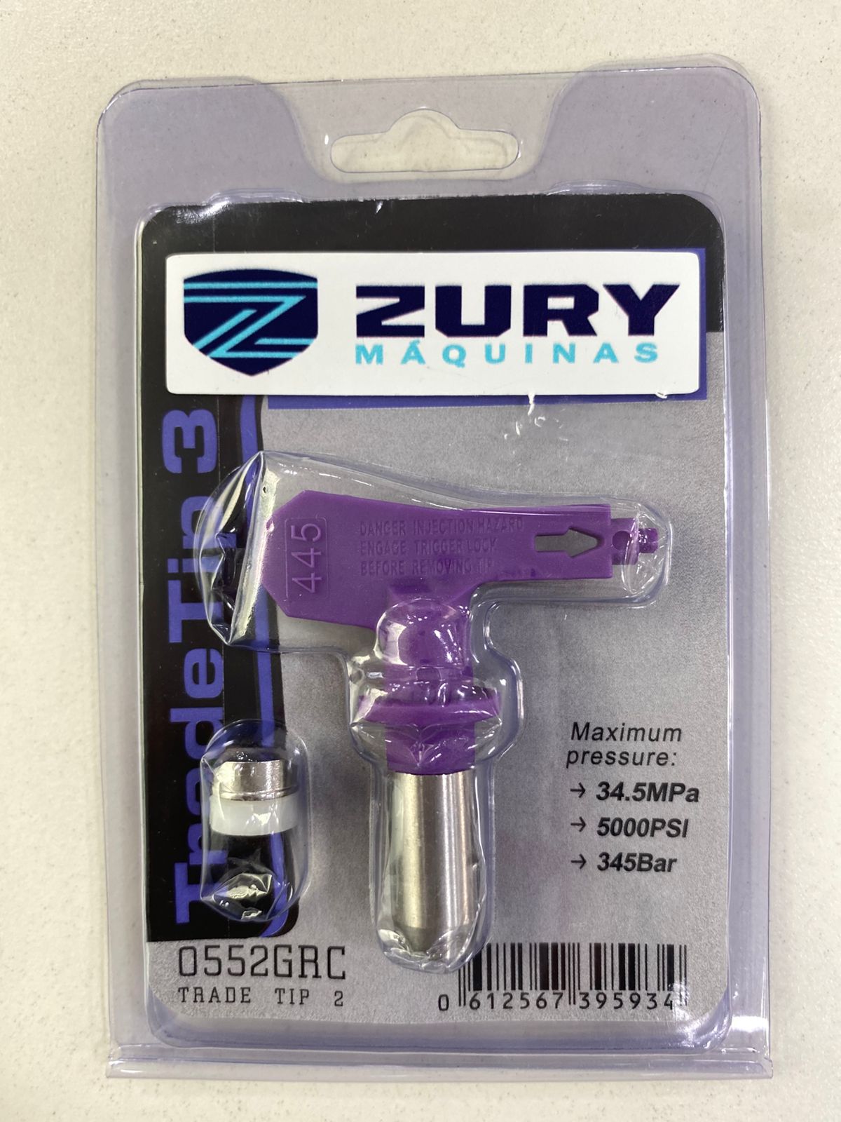 Zury Maquinas Bico 445 Cor Roxo Aplicacao Massa Corrida para Equipamento de Pintura Airless