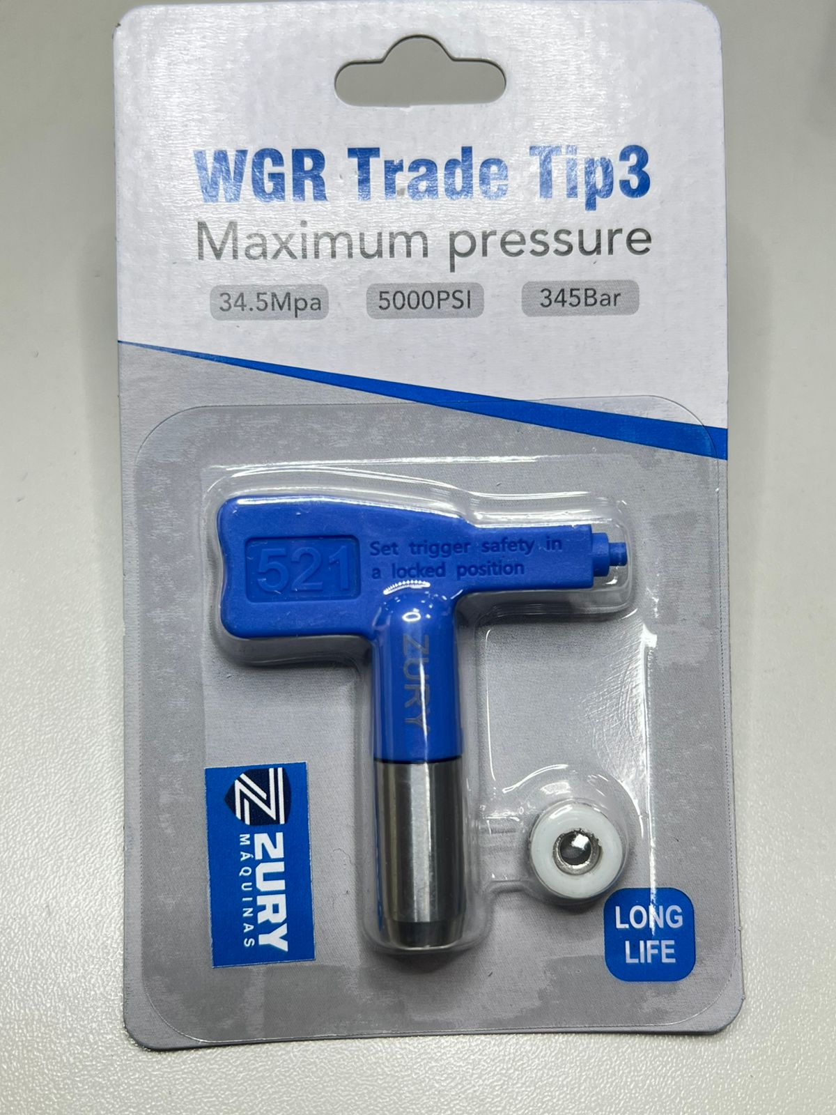 Zury Maquinas Bico 521 Cor Azul Convencional para Equipamento de Pintura Airless
