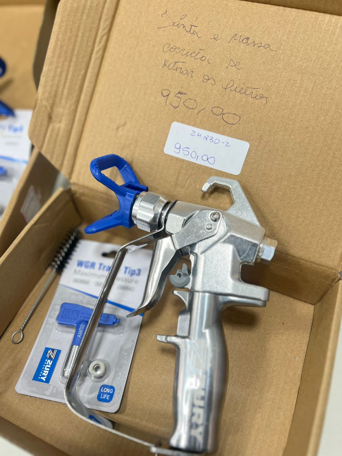 Zury Maquinas Pistola Spray Gun Modelo ZH230-2 para Equipamento de Pintura Airless
