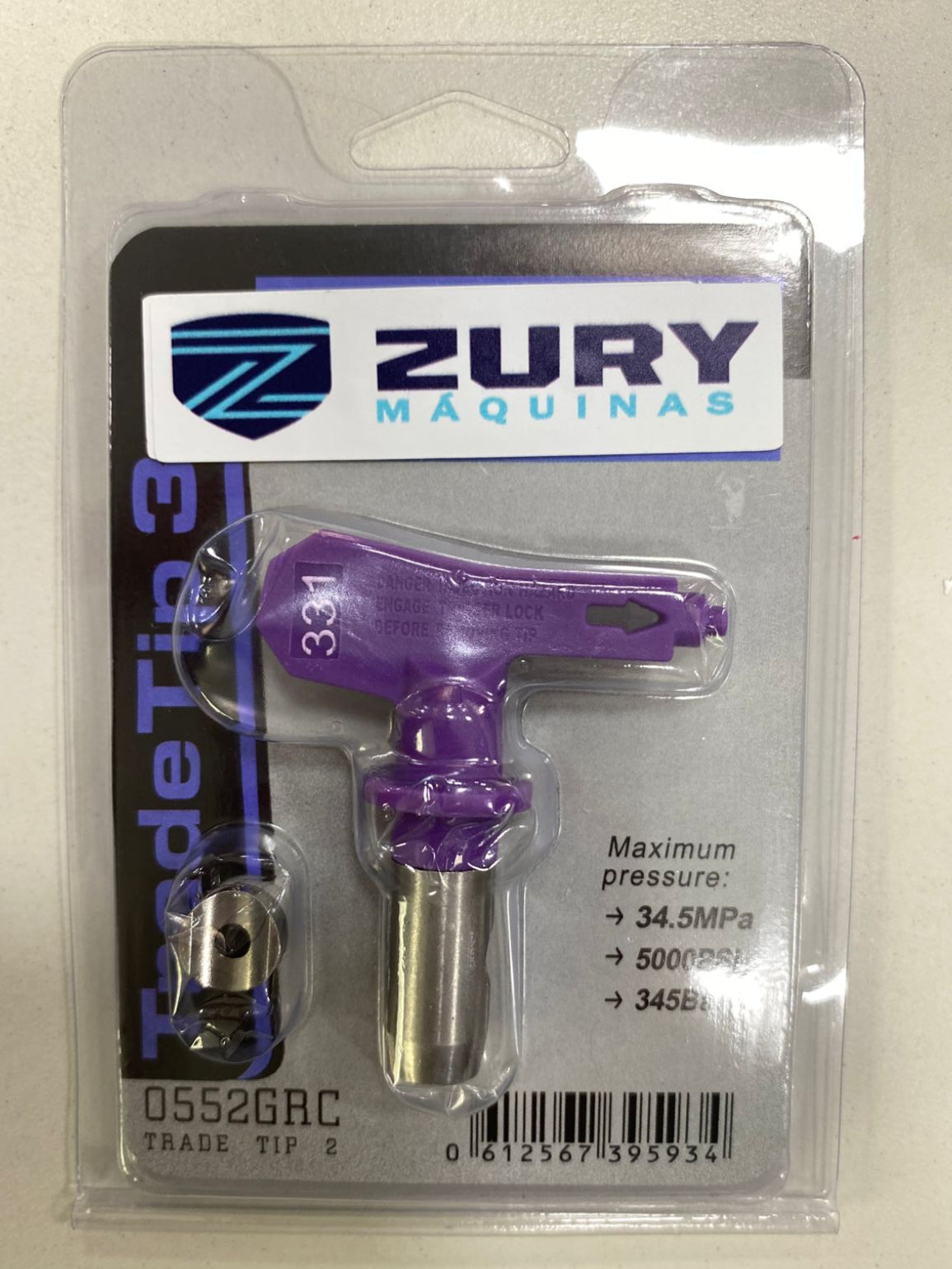 Zury Maquinas Bico 331 Cor Roxo Aplicacao Massa Corrida para Equipamento de Pintura Airless
