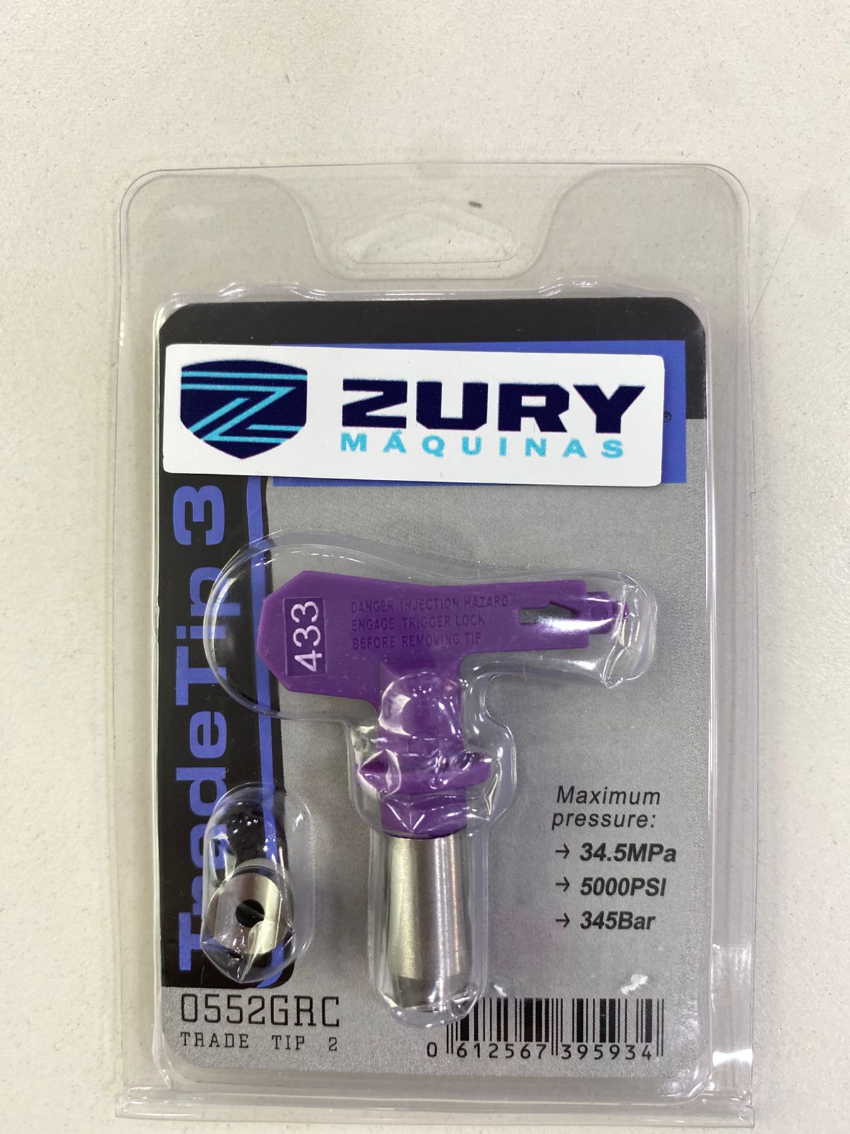 Zury Maquinas Bico 433 Cor Roxo Aplicacao Massa Corrida para Equipamento de Pintura Airless