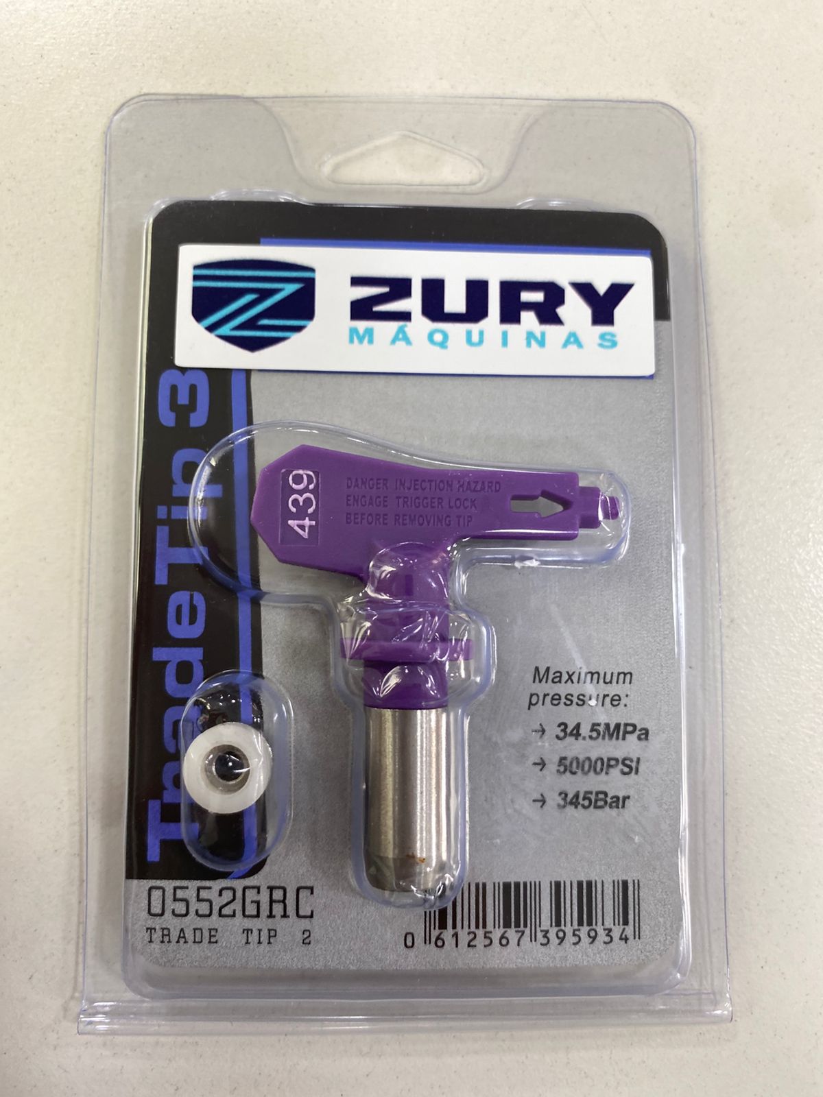 Zury Maquinas Bico 439 Cor Roxo Aplicacao Massa Corrida para Equipamento de Pintura Airless