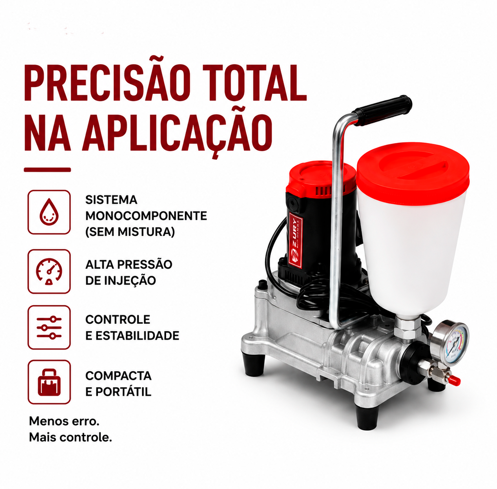 Maquina monocomponente de injeção de resina