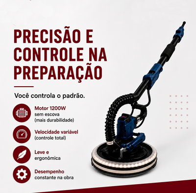 Lixadeira de teto e parede de 1.200w com velocidades