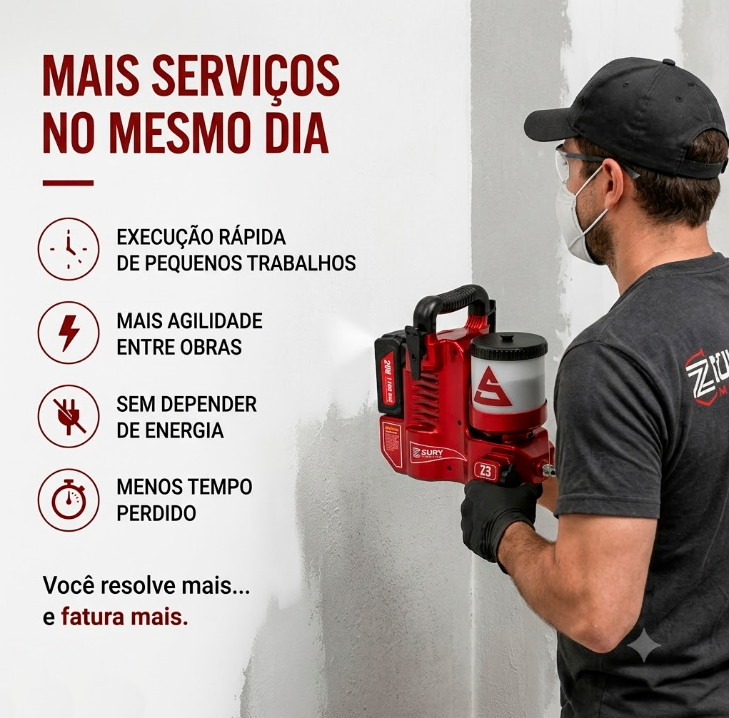 Maquina de pintura Portátil a bateria Z3 airless