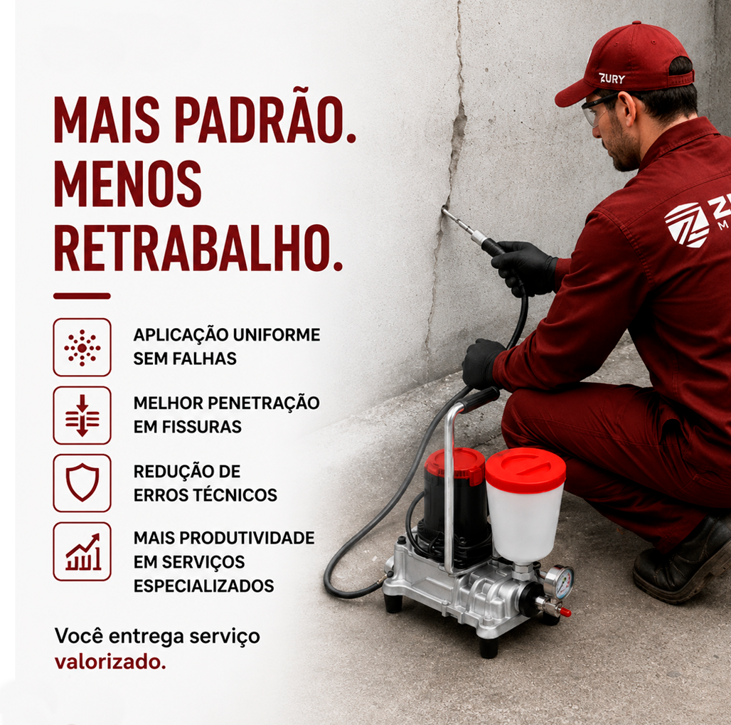 Maquina monocomponente de injeção de resina