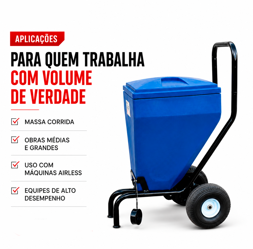 Reservatório 110l para a massa corrida Zury