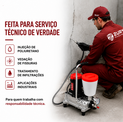 Maquina monocomponente de injeção de resina