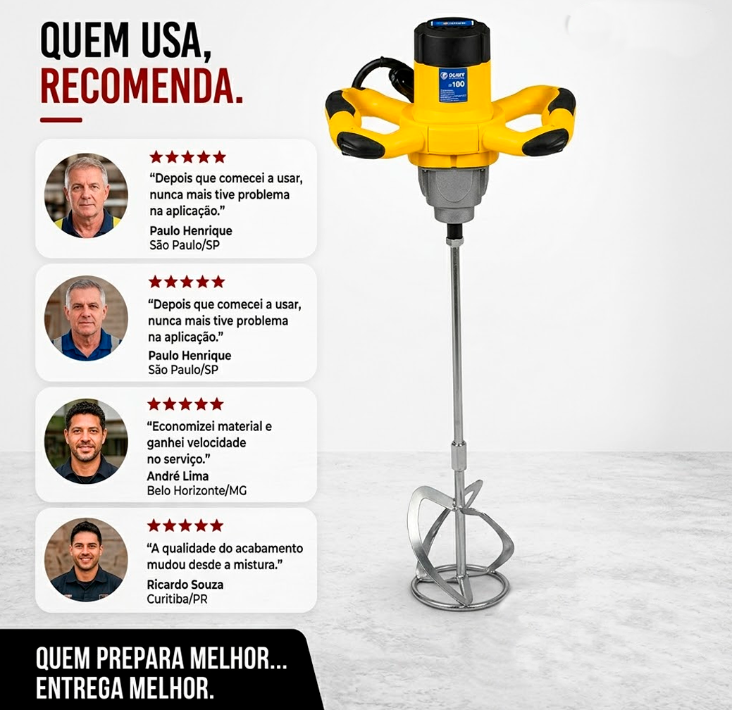 Misturador de tinta Zury 1600W