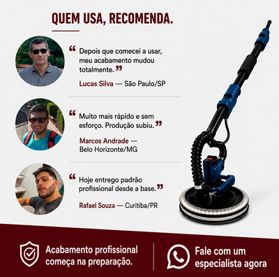 Lixadeira de teto e parede de 1.200w com velocidades