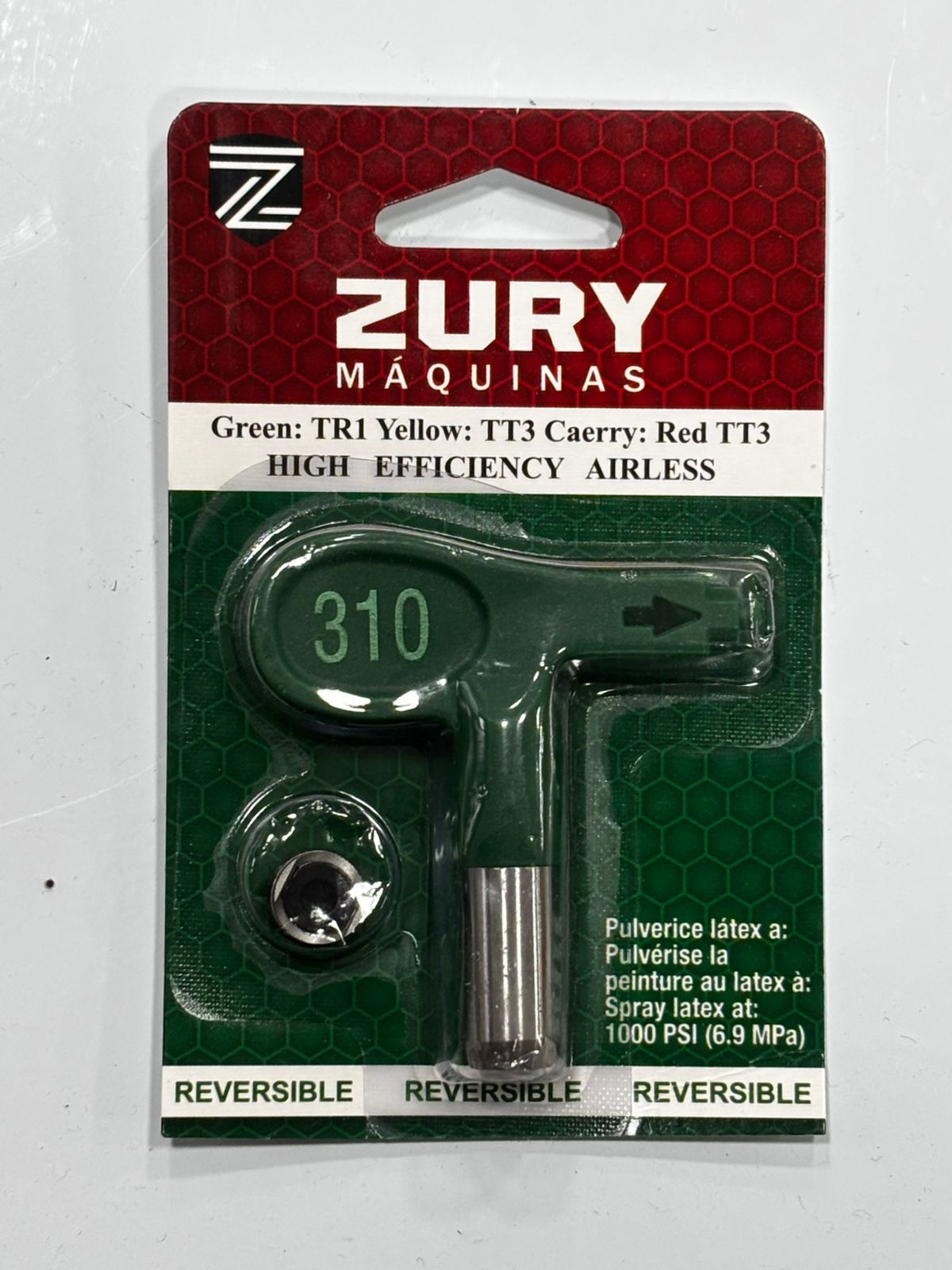 Zury Maquinas Bico 310 Cor Verde Baixa Pressao para Equipamento de Pintura Airless