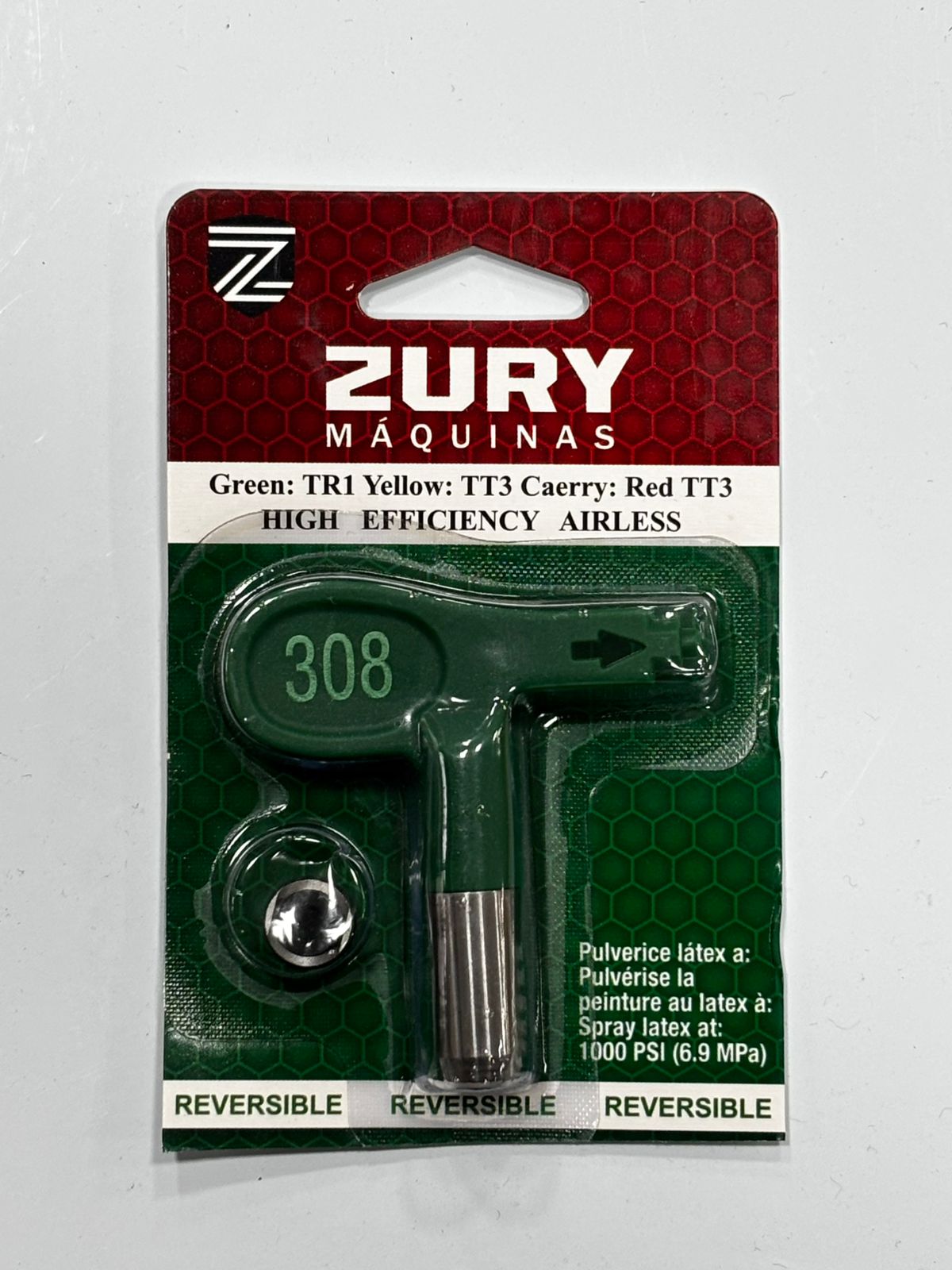 Zury Maquinas Bico 308 Cor Verde Baixa Pressao para Equipamento de Pintura Airless