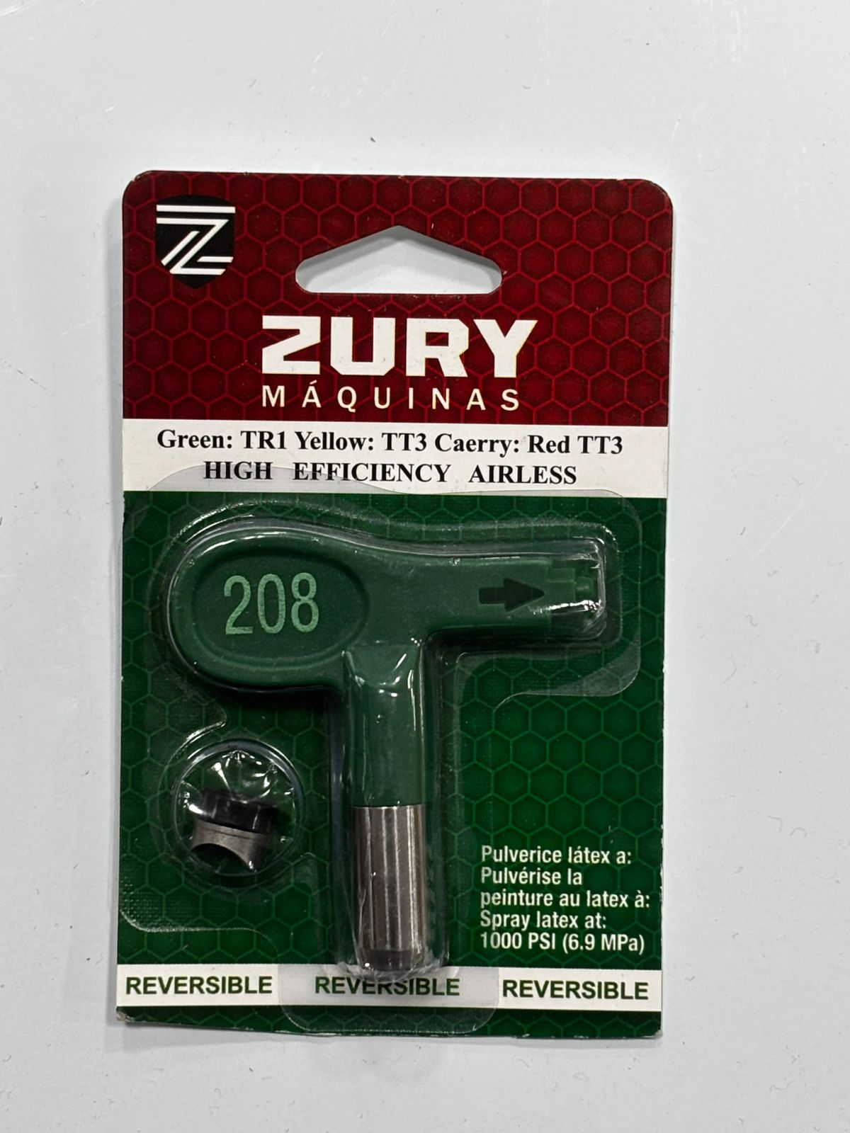Zury Maquinas Bico 208 Cor Verde Baixa Pressao para Equipamento de Pintura Airless