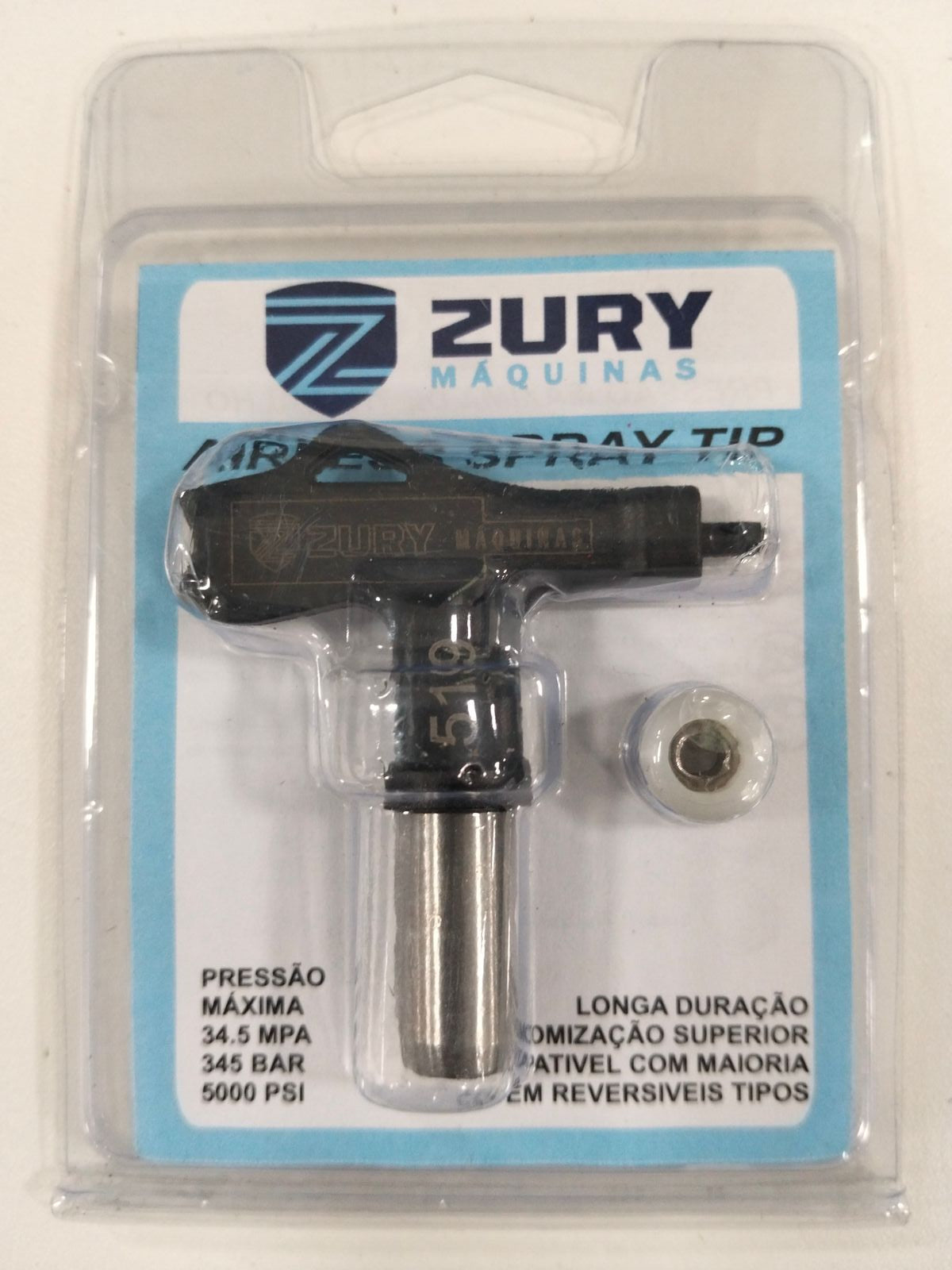 Zury Maquinas Bico 519 Cor Preto Primeira Linha para Equipamento de Pintura Airless
