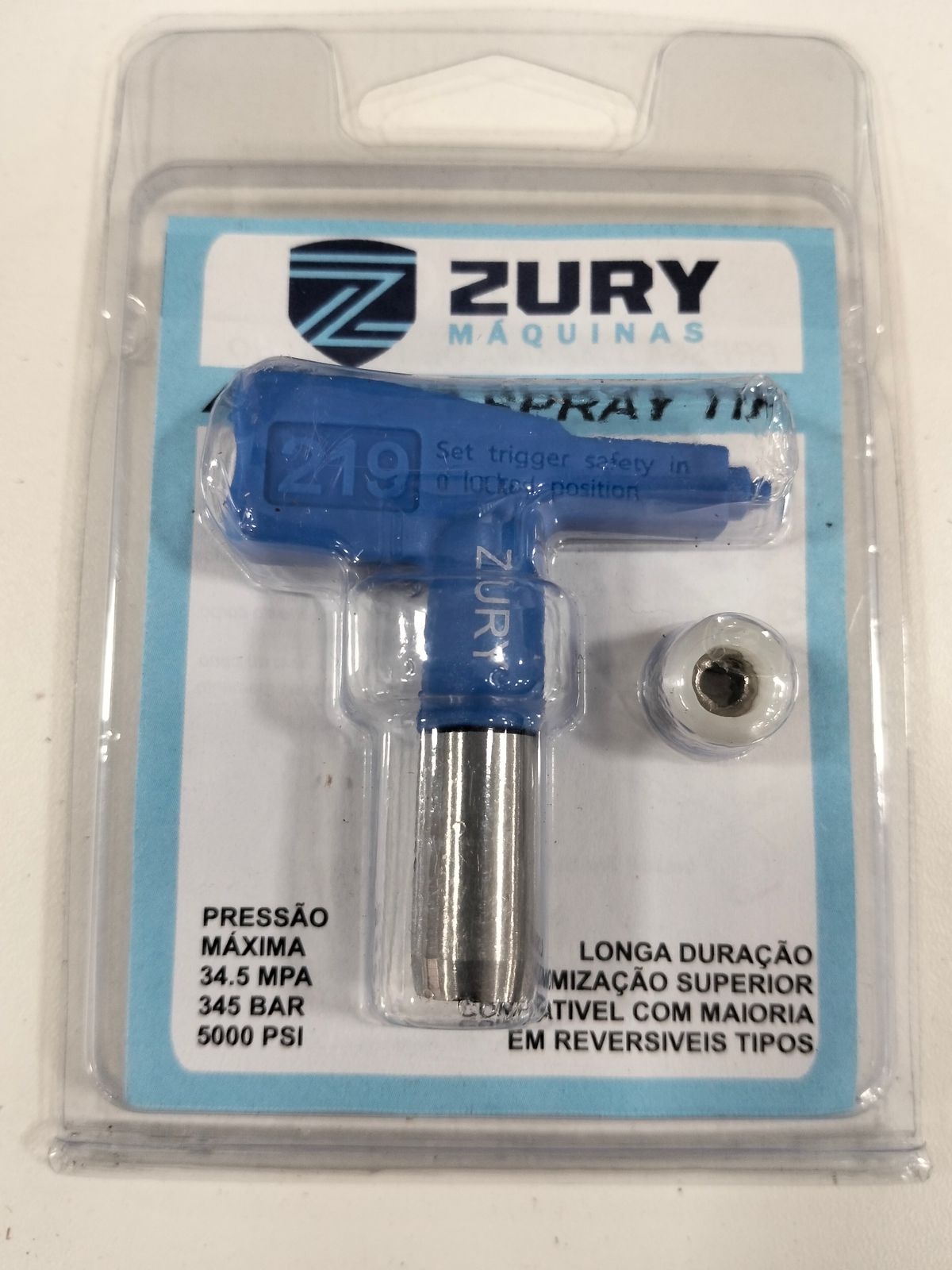 Zury Maquinas Bico 219 Cor Azul Convencional Alta Pressao para Equipamento de Pintura Airless