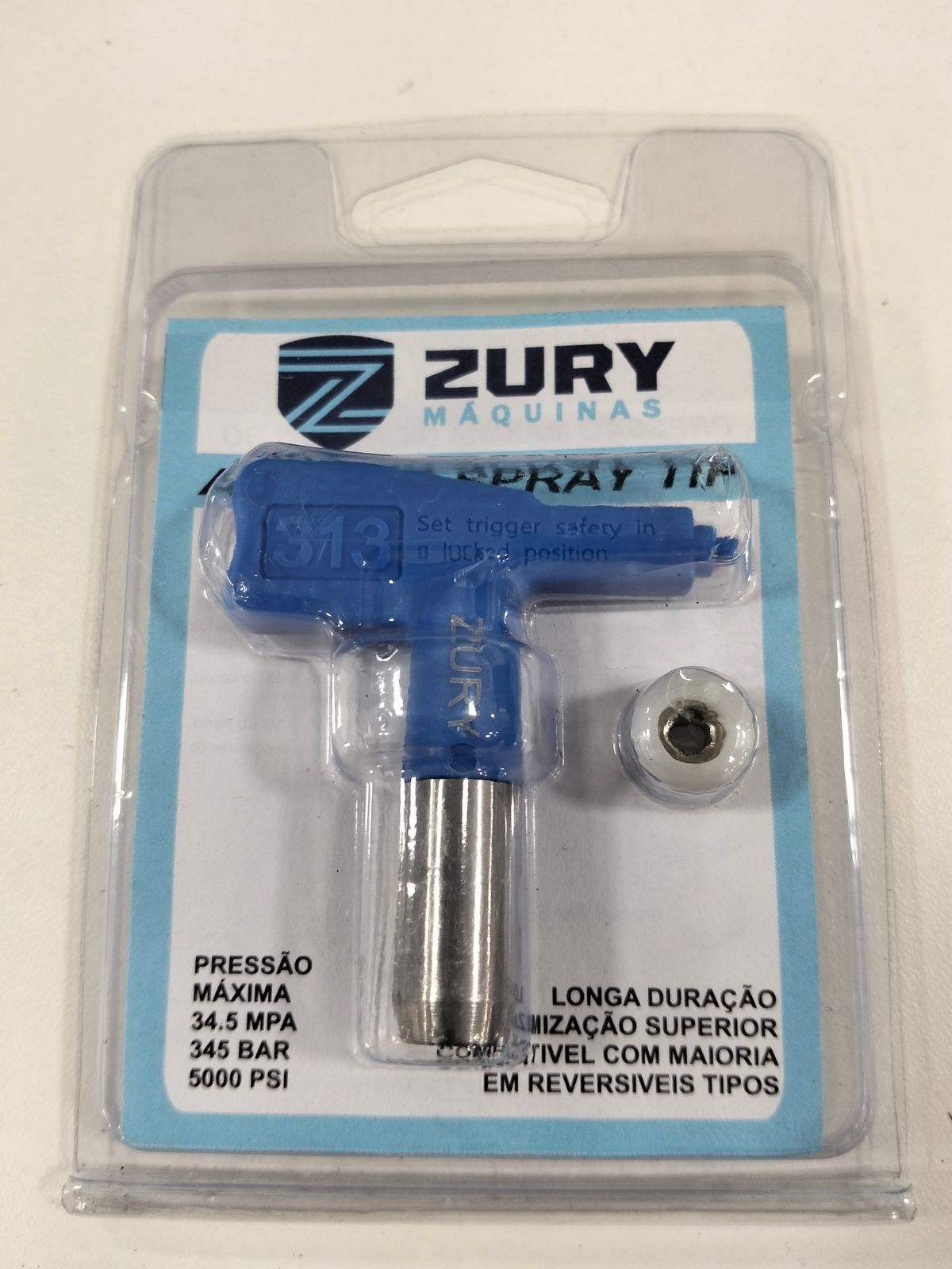 Zury Maquinas Bico 313 Cor Azul Convencional para Equipamento de Pintura Airless