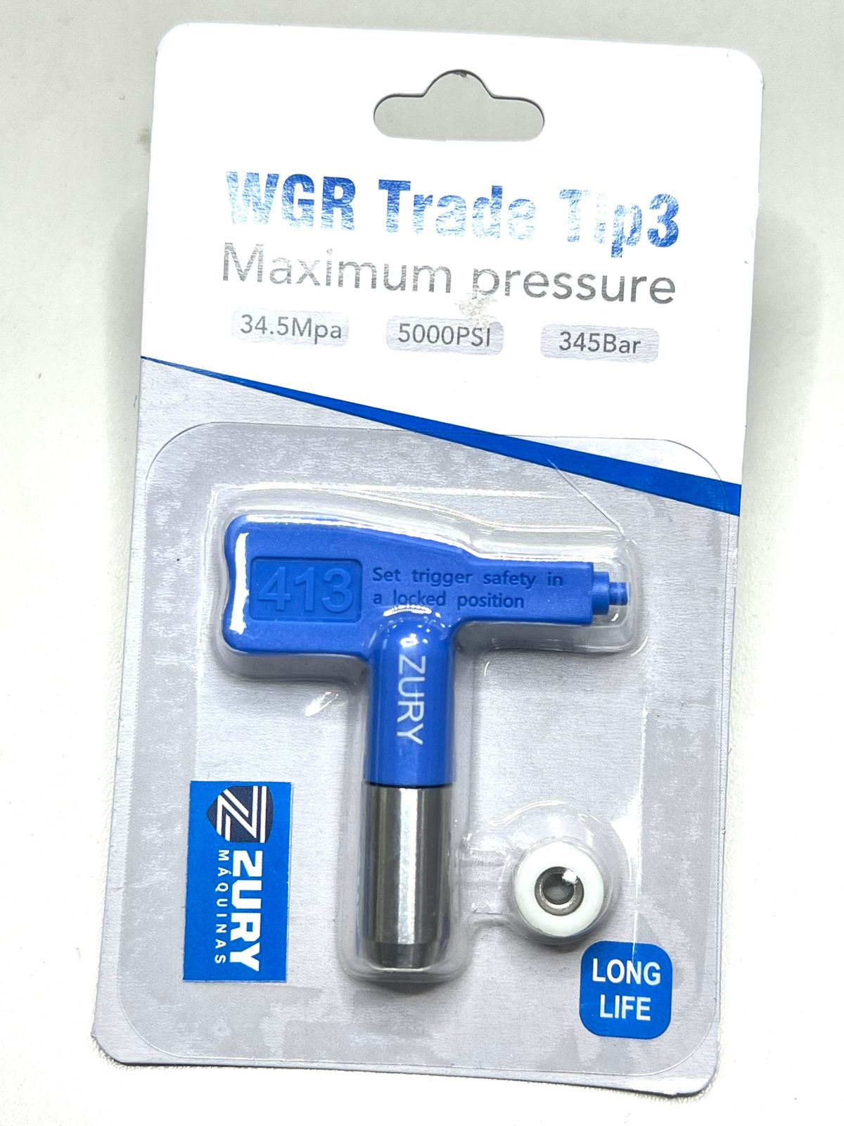 Zury Maquinas Bico 413 Cor Azul Convencional para Equipamento de Pintura Airless