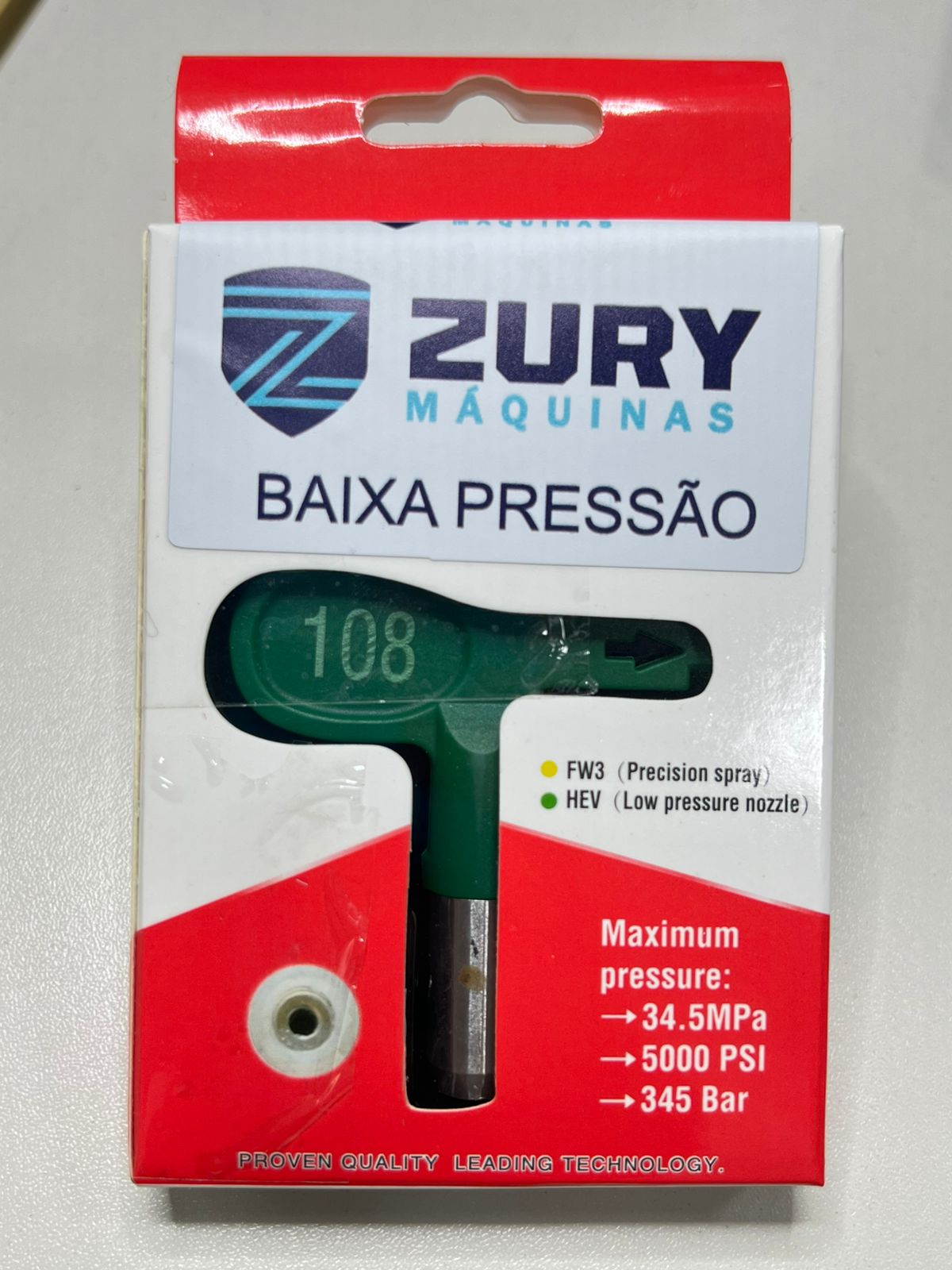 Zury Maquinas Bico 108 Cor Verde Baixa Pressao para Equipamento de Pintura Airless