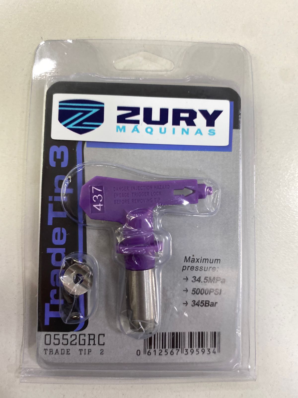 Zury Maquinas Bico 437 Cor Roxo Aplicacao Massa Corrida para Equipamento de Pintura Airless