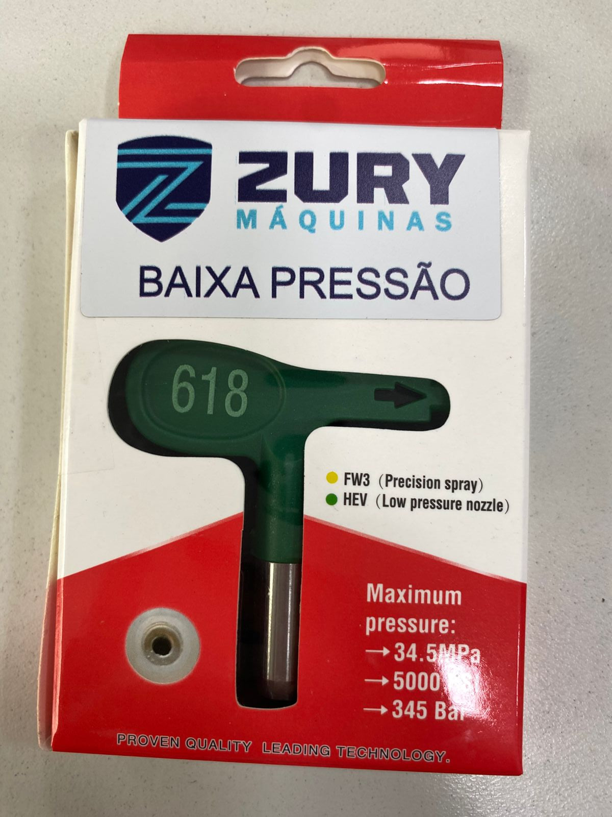 Zury Maquinas Bico 618 Cor Verde Baixa Pressao para Equipamento de Pintura Airless
