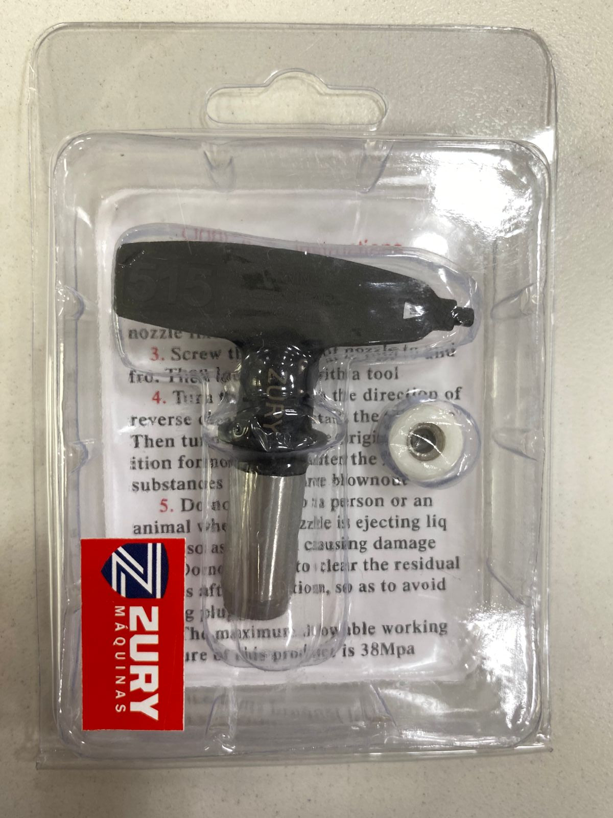 Zury Maquinas Bico 515 Cor Preto Aplicacao Massa Corrida para Equipamento de Pintura Airless