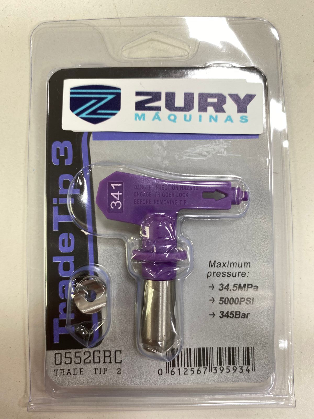 Zury Maquinas Bico 341 Cor Roxo Aplicacao Massa Corrida para Equipamento de Pintura Airless